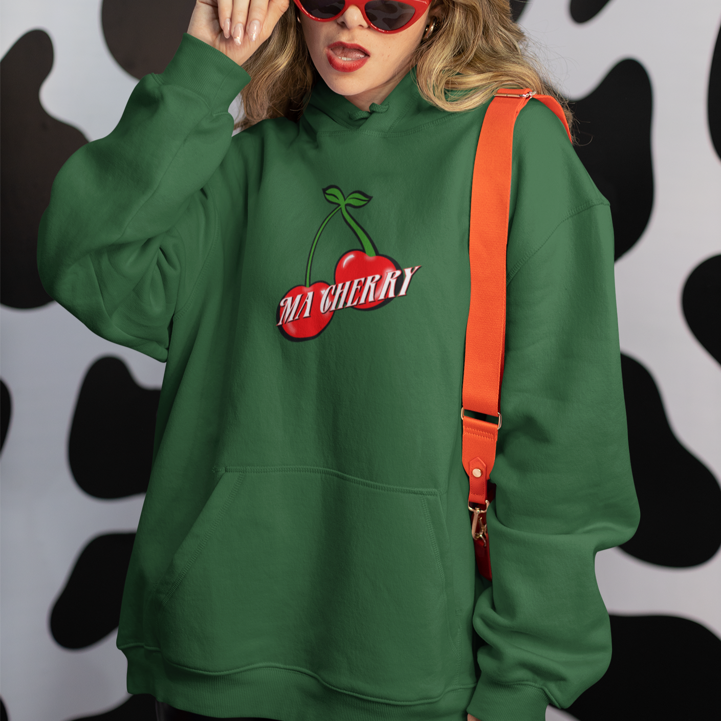 Cherie Cherry Hoodie Green