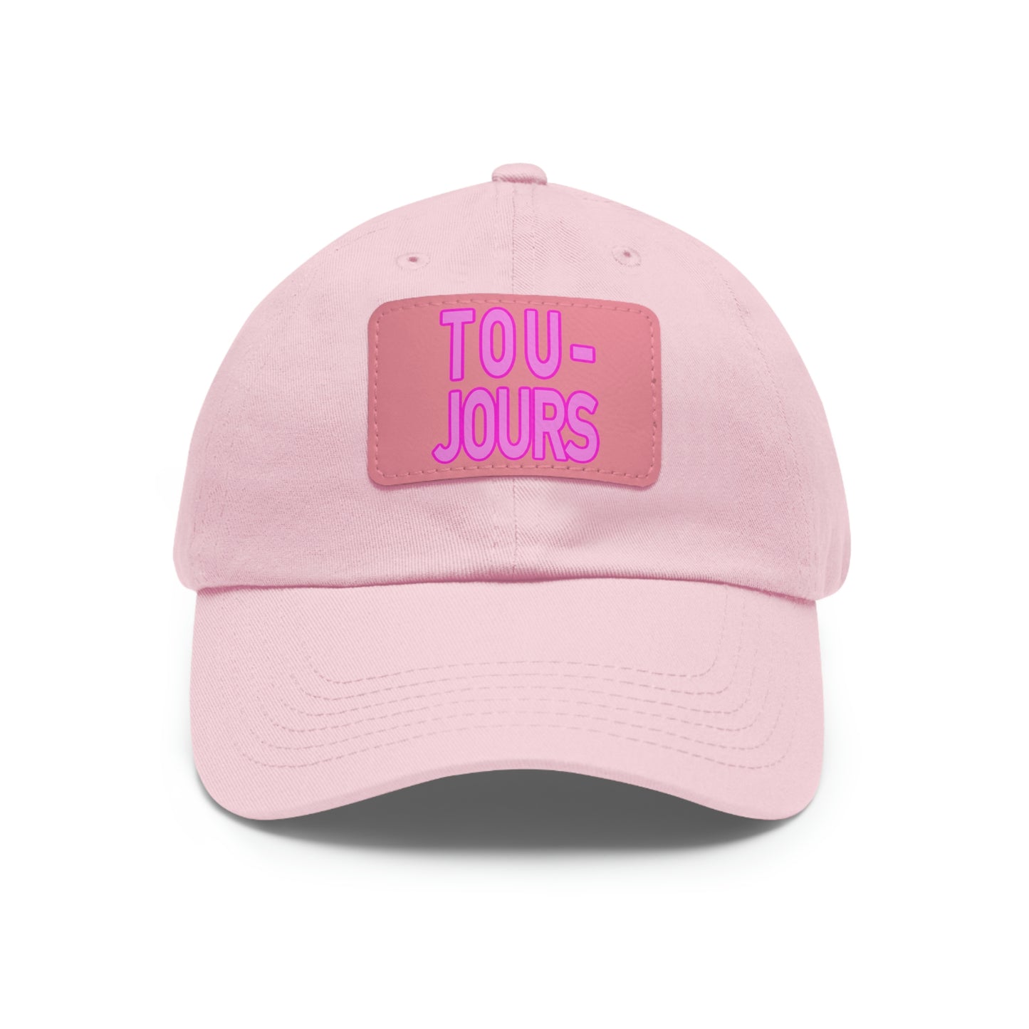 TOUJOURS Leather Patch Cap Pink