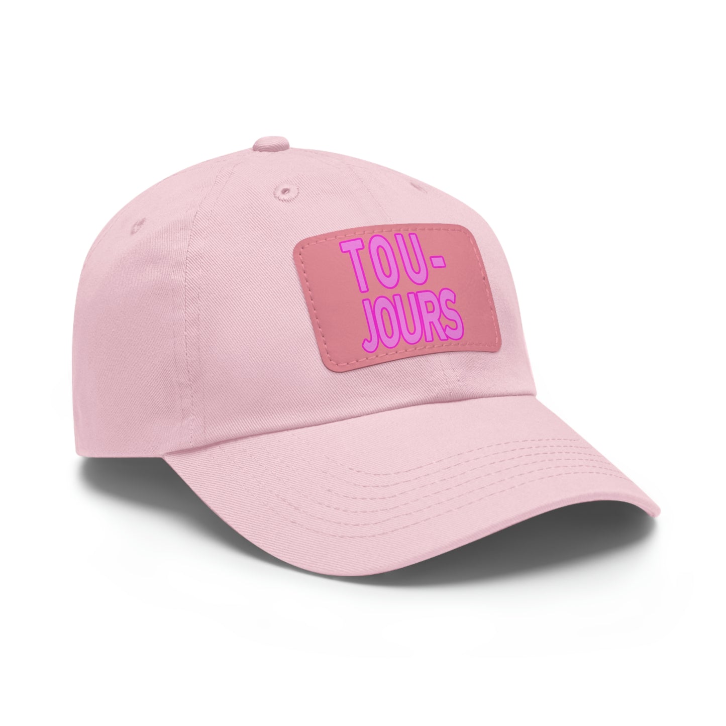 TOUJOURS Leather Patch Cap Pink